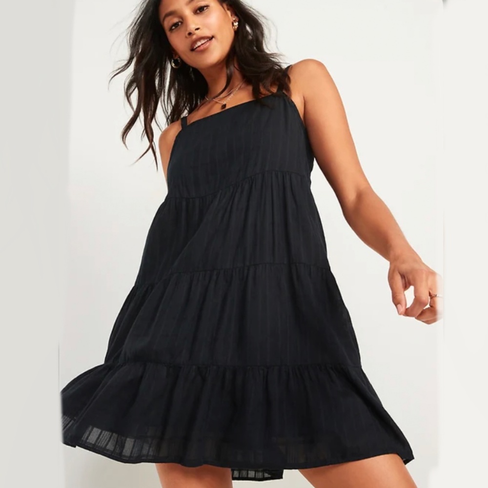 Old Navy Black Tiered Sundress
